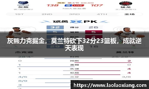 灰熊力克掘金，莫兰特砍下32分23篮板，成就逆天表现