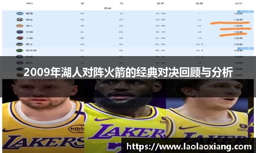 2009年湖人对阵火箭的经典对决回顾与分析