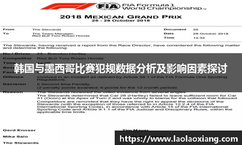 韩国与墨西哥比赛犯规数据分析及影响因素探讨